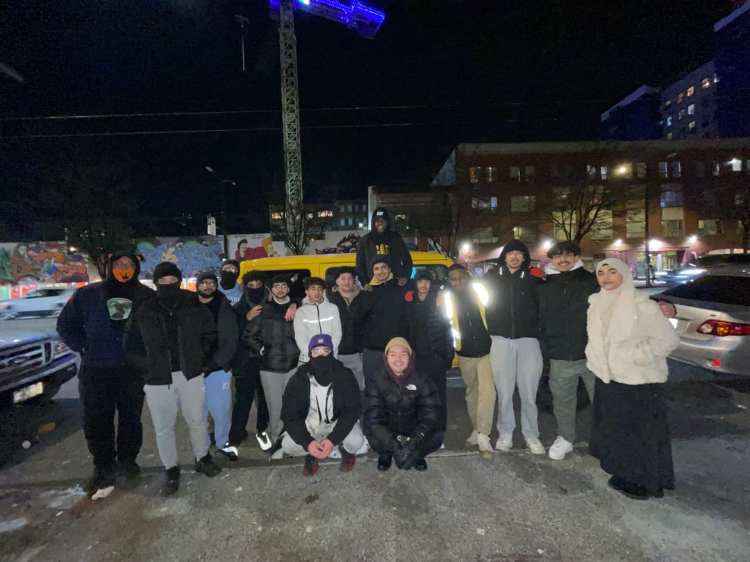 Volunteers working in the community